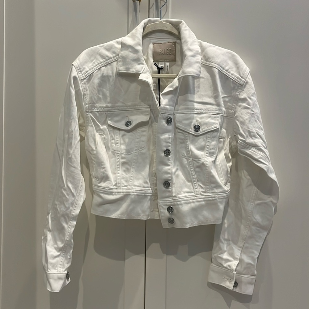 NWT Paige white denim jacket